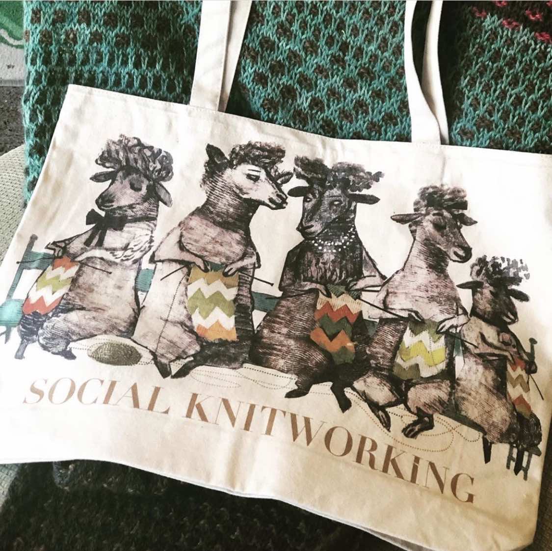 Social Knitworking Bag